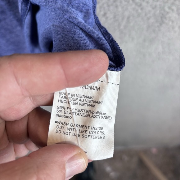 Under Armour The Playoff Polo Shirt Men's M Navy Purple Heather HeatGear Golf - Picture 4 of 7